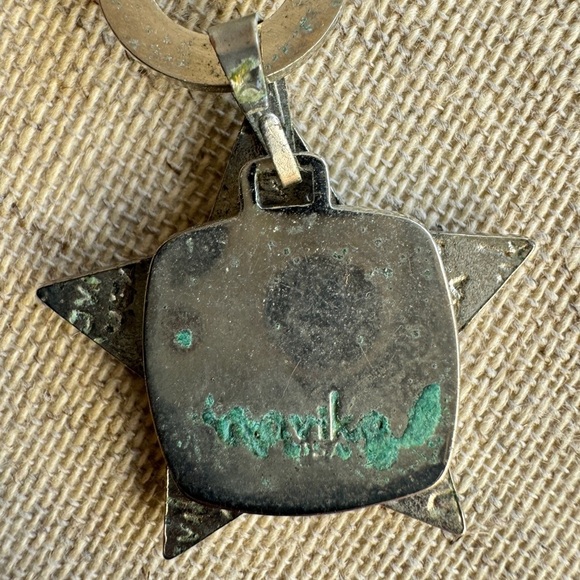 Navika Rhinestone Encrusted Silver Star Necklace - Picture 8 of 8